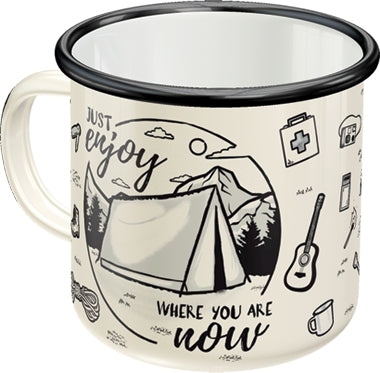 Nostalgic-Art 5143220 Enamel Mug The Mountains Are Calling