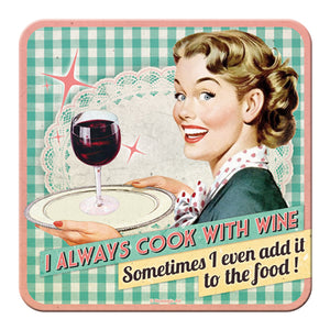Nostalgic-Art 5146121 Coaster Cook with wine