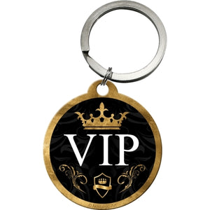 Nostalgic-Art 5148001 Keyring Round - VIP Black