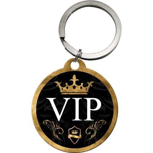 Nostalgic-Art 5148001 Keyring Round - VIP Black
