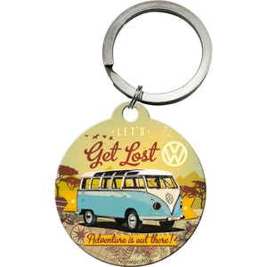 Nostalgic-Art 5148021 Keyring Round VW Bulli - Let's Get Lost