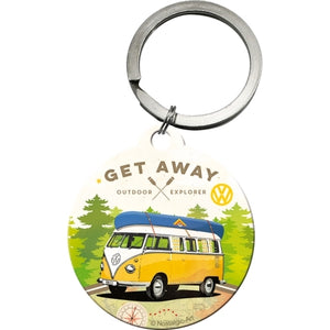 Nostalgic-Art 5148027 Keyring Round VW Lets Get Away