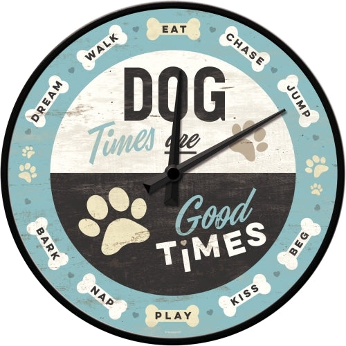 Nostalgic-Art 5151089 Wall Clock Dog Times