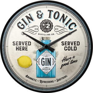 Nostalgic-Art 5151099 Wall Clock Gin & Tonic