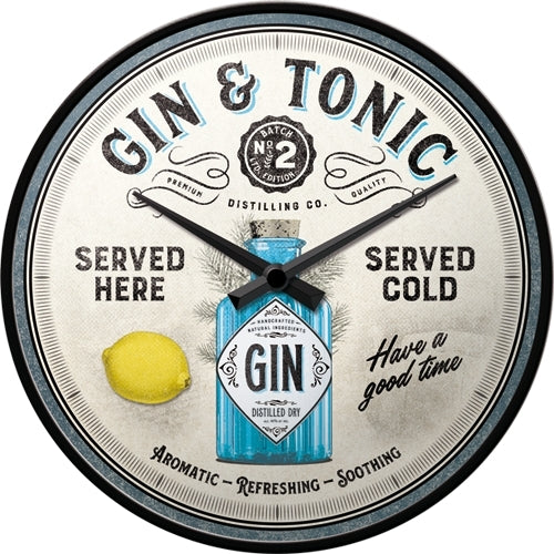 Nostalgic-Art 5151099 Wall Clock Gin & Tonic