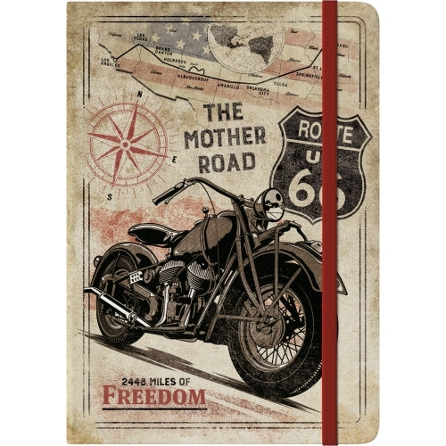 Nostalgic-Art 5154005 Notebook Route 66 Bike Map