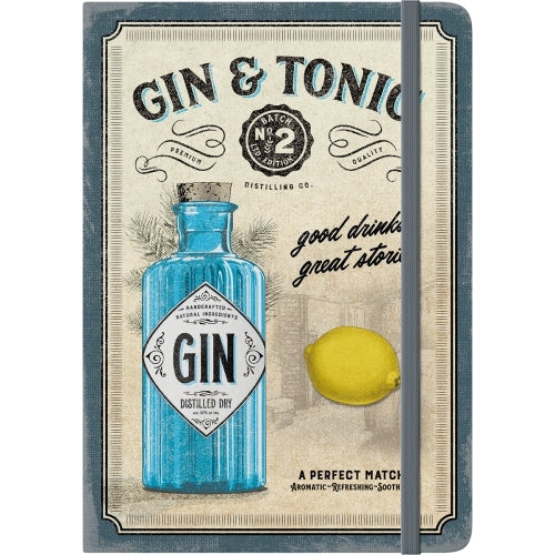 Nostalgic-Art 5154010 Notebook Gin and Tonic Drinks and Stories