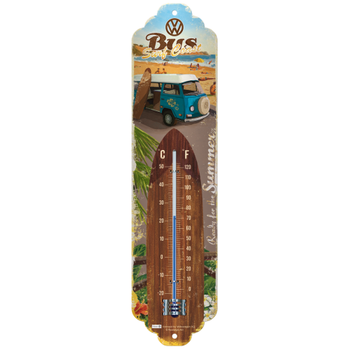 Nostalgic-Art 5180307 Thermometer VW Bulli Ready for Summer