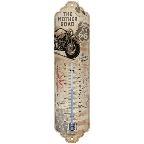 Nostalgic-Art 5180327 Thermometer Route 66 Bike Map