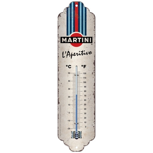 Nostalgic-Art 5180339 Thermometer Martini - L'Aperitivo Racing Stripes