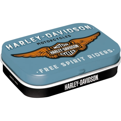 Nostalgic-Art 5181380 Mint Box Harley-Davidson Logo Blue