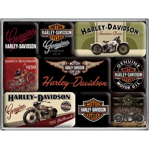 Nostalgic-Art 5183037 Magnet Set Harley Bikes