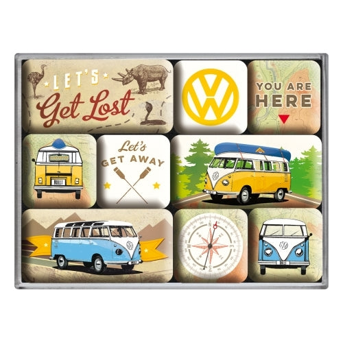 Nostalgic-Art 5183080 Magnet Set Bulli - Let's Get Lost