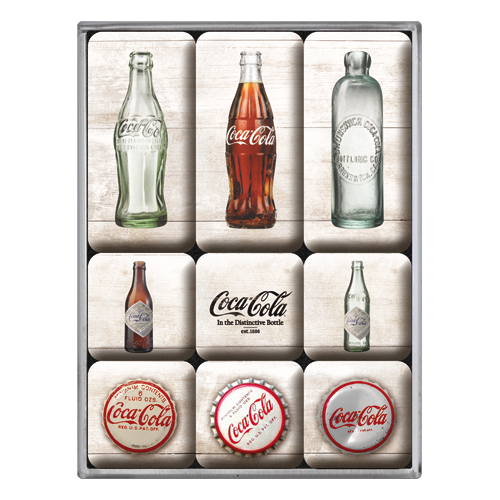 Nostalgic-Art 5183082 Magnet Set Coke - Bottle Timeline