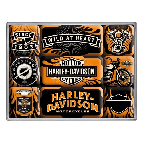 Nostalgic-Art 5183096 Magnet Set Harley-Davidson Wild at Heart