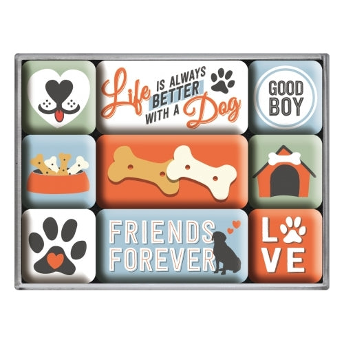 Nostalgic-Art 5183100 Magnet Set Everything is Better With a Dog