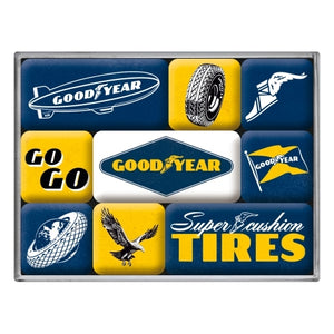 Nostalgic-Art 5183101 Magnet Set Goodyear Logos