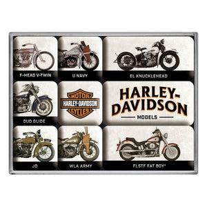 Nostalgic-Art 5183102 Magnet Set Harley Model Chart