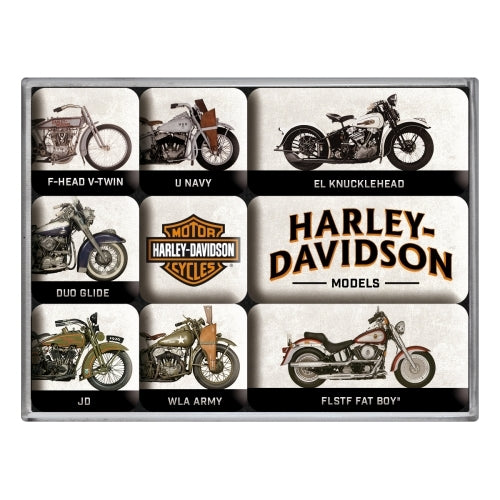 Nostalgic-Art 5183102 Magnet Set Harley Model Chart