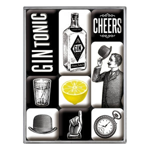 Nostalgic-Art 5183105 Magnet Set Gin & Tonic