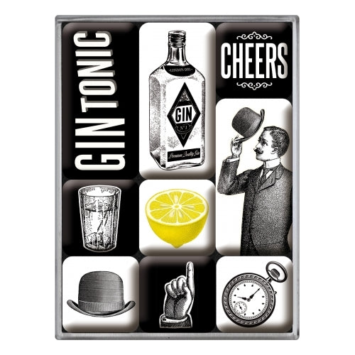 Nostalgic-Art 5183105 Magnet Set Gin & Tonic