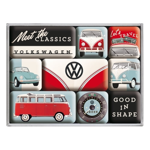Nostalgic-Art 5183107 Magnet Set VW - Meet the Classics