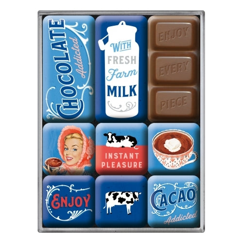 Nostalgic-Art 5183108 Magnet Set Chocolate Addicted
