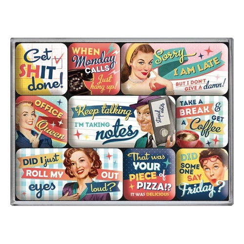 Nostalgic-Art 5183115 Magnet Set Office Fun