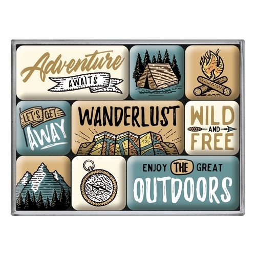 Nostalgic-Art 5183119 Magnet Set Outdoor Adventure Awaits