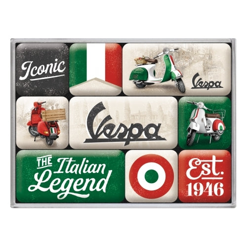 Nostalgic-Art 5183125 Magnet Set Vespa Italian Legend