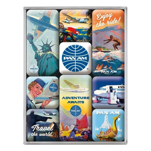 Nostalgic-Art 5183127 Magnet Set Pan Am Travel The World Posters