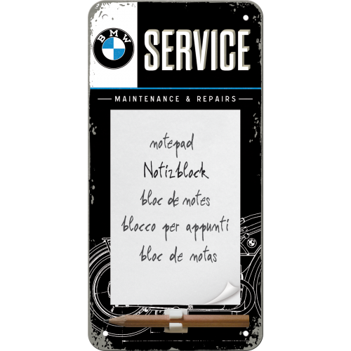 Nostalgic-Art 5184039 Magnetic Notepad BMW Service