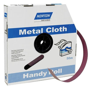 Norton NOR-A0075635 50mm X 50m 240-grit Metal Cloth Sanding Roll - Metalite (set of 2 rolls)