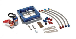Nitrous Oxide (NOS) NOS02154 Crosshair Nitrous Plate Kit Suit 4500 4Bbl 250-350 HP w/ Solenoids No Bottle
