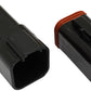 Aeroflow Performance Products AF49-9006 Weathertight 6 Pin Connector Kit Deutsch Dt Style Black
