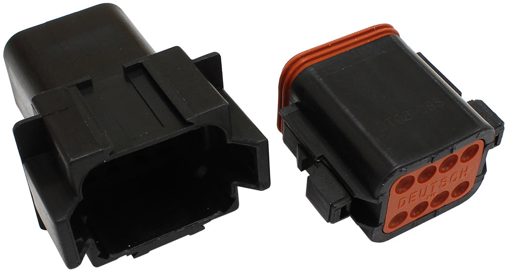 Aeroflow AF49-9008 Weathertight 8 Pin Connector Kit Deutsch Dt Style Black