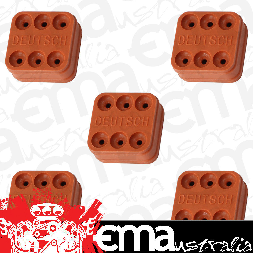 Aeroflow AF49-9042 Weathertight Wire Seal 6 Pin Pack Of 5 Deutsch