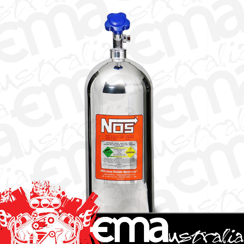 Nitrous Oxide (NOS) NOS14745-P NOS14745P Aluminium Polished 10lb Nitrous Bottle