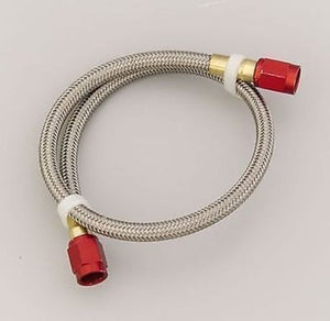 Nitrous Oxide (NOS) NOS15031 12" Long Stainless Steel Braided Hose -3AN Red