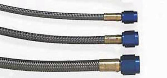 Nitrous Oxide Systems (NOS) NOS15050 Oxide (NOS) Stainless Steel Braided Hose -3 AN Female to -3 AN Female 18" Blue 15050