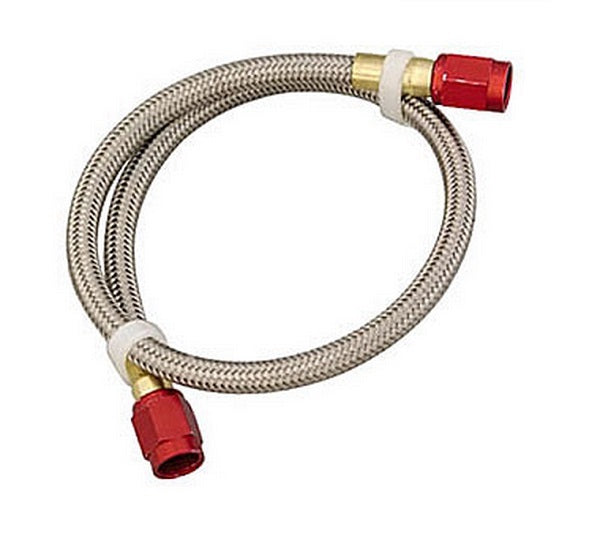 Nitrous Oxide (NOS) NOS15221 Nitrous Oxide -4AN Stainless Steel Braided Hose w/ Red Ends