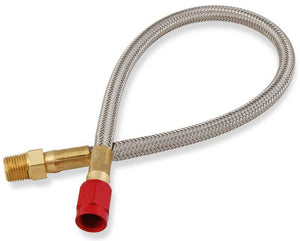 Nitrous Oxide (NOS) NOS15230-2 -4AN Stainless Steel Bradided Hose 2Ft. Length. w/ 1/8" NPT Red Ends