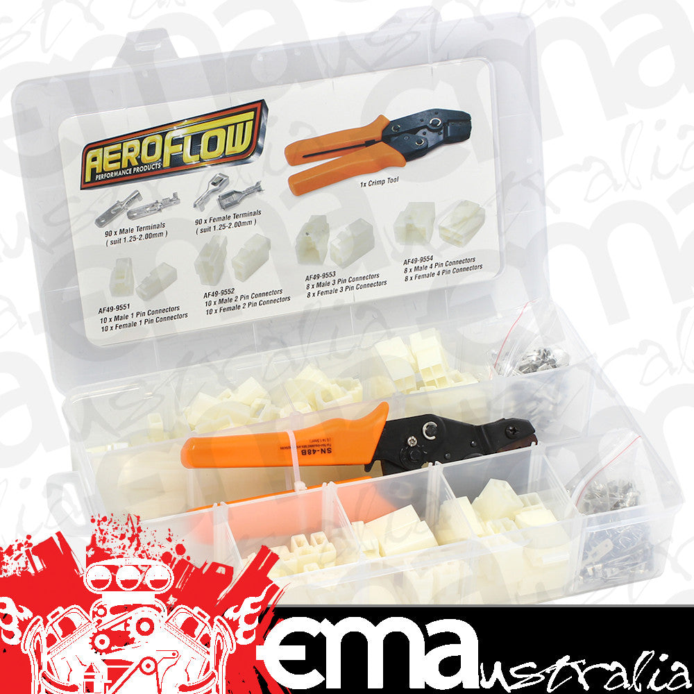 Aeroflow AF49-9550-KIT Electrical Connector Kit Automotive Spade Style