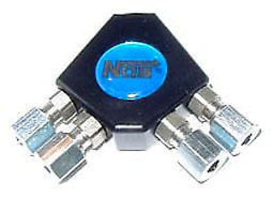 Nitrous Oxide (NOS) NOS16712 Pro Race Distribution Block Y-Type 1 Inlet X 4 Outlets