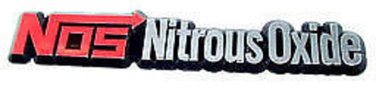 Nitrous Oxide (NOS) NOS19151 Plastic Adhesive Backed Emblem 5.648" X 1" 19151