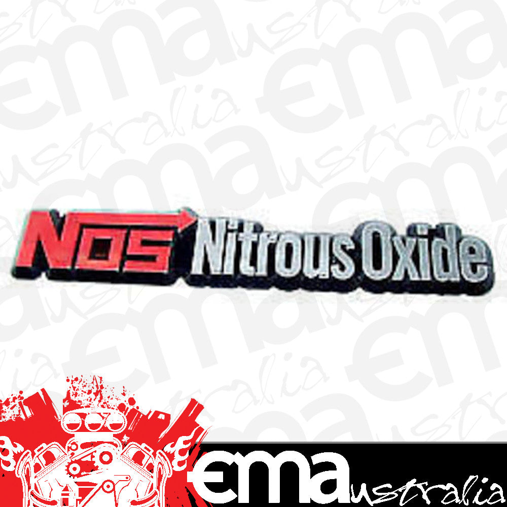 Nitrous Oxide (NOS) NOS19151 Plastic Adhesive Backed Emblem 5.648" X 1" 19151