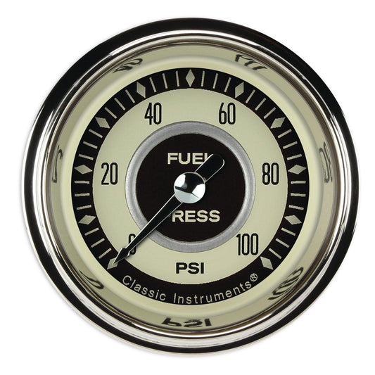 Classic Instruments NT146SHC Nostalgia VT 2-1/8" Full Sweep Fuel Pressure 100p