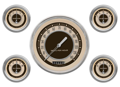 Classic Instruments NT54SLC Nostalgia VT 4 - 5/8" Speedo, 2-1/8" Fuel, Oil, Temp