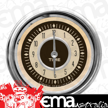 Classic Instruments NT90SHC Nostalgia VT - Clock Gauge 2-1/8"