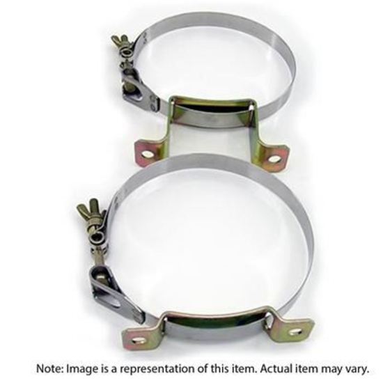 Nitrous Express NX11109 Nitrous Bottle Bracket; Stainless Steel Bottle Brackets; for 5 lb Bottle